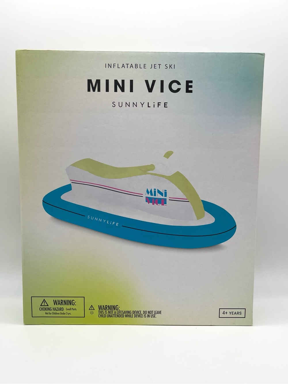 SUNNYLIFE Inflatable Jet Ski Mini Vice Pool Float Ride On Water Toy NIB